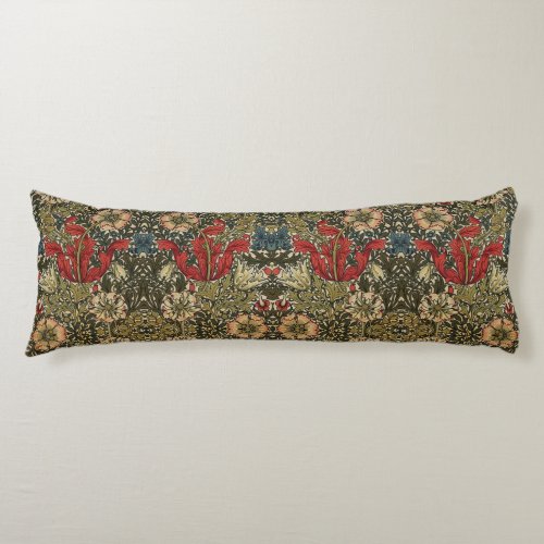 William Morris Vintage Elegant Floral Pattern  Body Pillow