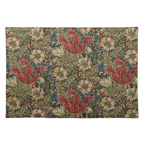 William Morris Vintage Elegant Floral Pattern  Cloth Placemat