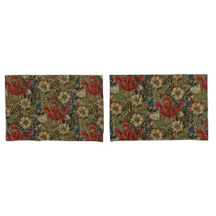 William Morris Vintage Elegant Floral Pattern  Pillow Case