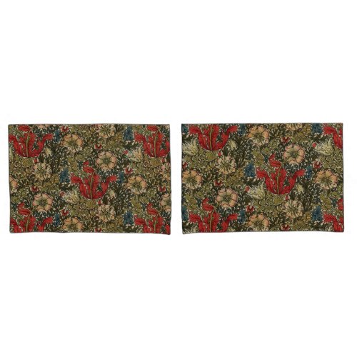 William Morris Vintage Elegant Floral Pattern  Pillow Case