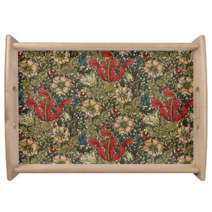 William Morris Vintage Elegant Floral Pattern Serving Tray