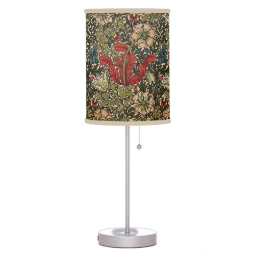William Morris Vintage Elegant Floral Pattern  Table Lamp