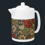 William Morris Vintage Elegant Floral Pattern  Teapot<br><div class="desc">William Morris Vintage Elegant Floral Pattern Teapot - Compton, the image decorating this product was created by John Henry Dearle who lived from 1859 - 1932. Dearle was a talented designer who started out as an apprentice under William Morris and later rose to the position of chief textile designer at...</div>