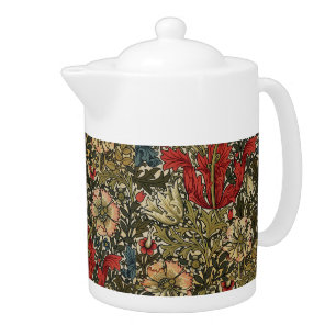 William Morris Vintage Elegant Floral Pattern  Teapot
