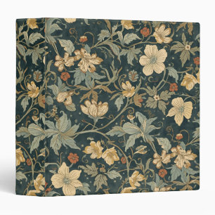 William Morris vintage Floral Art Nouveau Pattern 3 Ring Binder