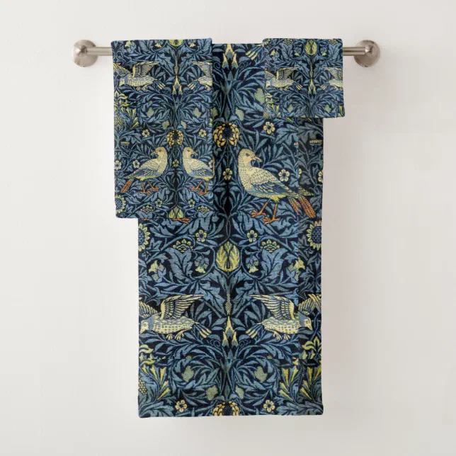 William Morris Vintage Floral Bird Bath Towel Set | Zazzle