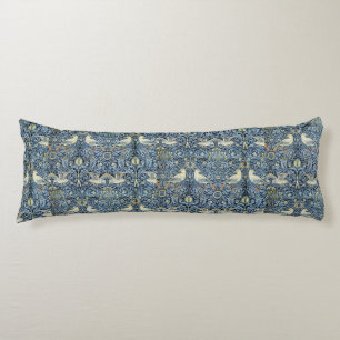 William Morris Vintage Floral Bird Body Pillow