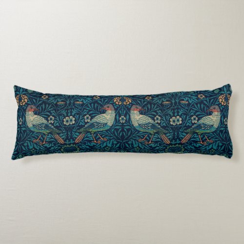 William Morris Vintage Floral Bird Body Pillow