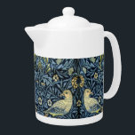 William Morris Vintage Floral Bird  Teapot<br><div class="desc">The design on this product was inspired by Bird, a William Morris floral wallpaper design dating back to 1878. The pattern was originally designed for the drawing room at Kelmscott House, the London home of Morris. William Morris (1834-1896) was an iconic English textile designer who lived during the Victorian period....</div>