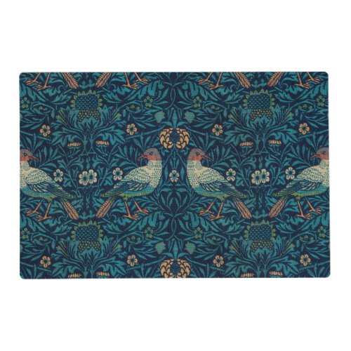 William Morris Vintage Floral Birds Placemat