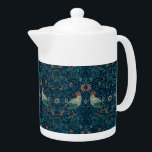 William Morris Vintage Floral Birds Teapot<br><div class="desc">The design on this product was inspired by Birds, a William Morris floral wallpaper design dating back to 1878. The pattern was originally designed for the drawing room at Kelmscott House, the London home of Morris. William Morris (1834-1896) was an iconic English textile designer who lived during the Victorian period....</div>