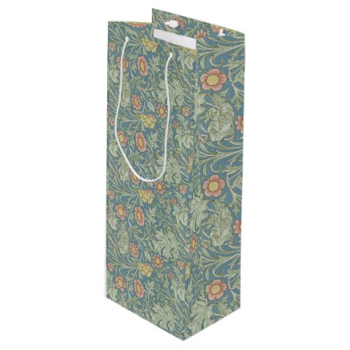 William Morris Vintage Floral Double Bough Wine Gift Bag
