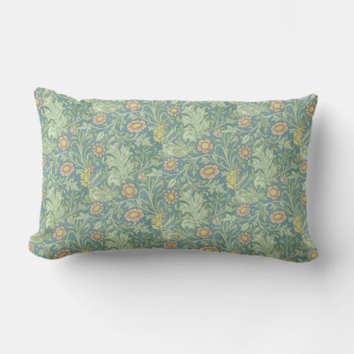 William Morris Vintage Floral Double Boughs Lumbar Pillow