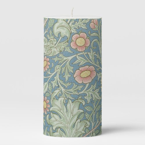 William Morris Vintage Floral Double Boughs Pillar Candle