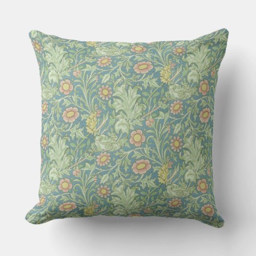 William Morris Vintage Floral Double Boughs Throw Pillow