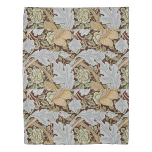 William Morris Vintage Floral Flower White Red Duvet Cover