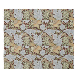 William Morris Vintage Floral Flower White Red Duvet Cover