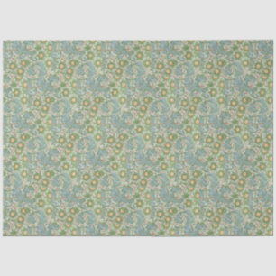 William Morris Vintage Floral Green Blue Orchard Tissue Paper