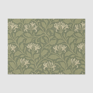 William Morris Vintage Floral Honeysuckle Green Tissue Paper