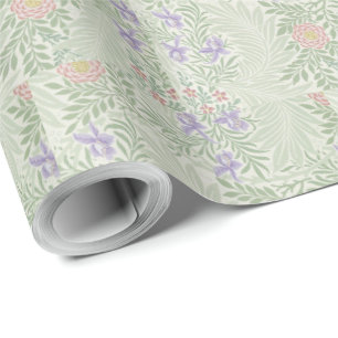 William Morris Vintage Floral Larkspur Wrapping Paper