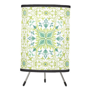 William Morris Vintage Floral & Leaf Pattern Tripod Lamp