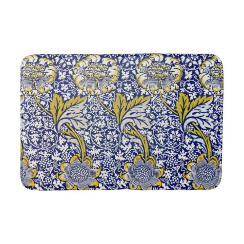 William Morris vintage floral pattern Bath Mat