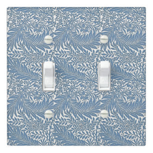 William Morris Vintage Floral Pattern Blue White Light Switch Cover