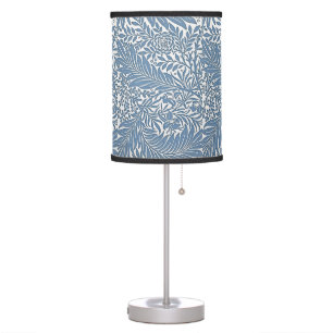 William Morris Vintage Floral Pattern Blue White Table Lamp