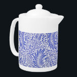William Morris Vintage Floral Pattern Blue White Teapot<br><div class="desc">William Morris Vintage Floral Pattern Blue White Teapot - The image embellishing this product is an elegant floral pattern designed in 1874 by William Morris (1834-1896). Morris was a very popular 19th century, English, textile designer and manufacturer. He is recognized as one of the most significant cultural figures of Victorian...</div>