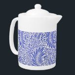 William Morris Vintage Floral Pattern Blue White   Teapot<br><div class="desc">William Morris Vintage Floral Pattern Blue White Teapot - The image embellishing this product is an elegant floral pattern designed in 1874 by William Morris (1834-1896). Morris was a very popular 19th century, English, textile designer and manufacturer. He is recognized as one of the most significant cultural figures of Victorian...</div>