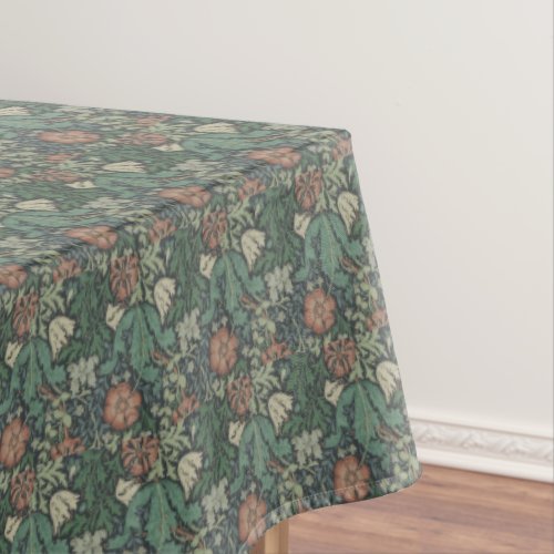 William Morris Vintage Floral Pattern Green     Tablecloth