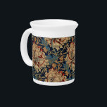 William Morris Vintage Floral Pattern Red Blue     Beverage Pitcher<br><div class="desc">The design on this product was inspired by an 1876 printed fabric designed by William Morris a well-known British textile designer and manufacturer who lived from 1834 to 1896. Morris was a major contributor to the revival of traditional British textile arts and methods of production. He is recognized as one...</div>