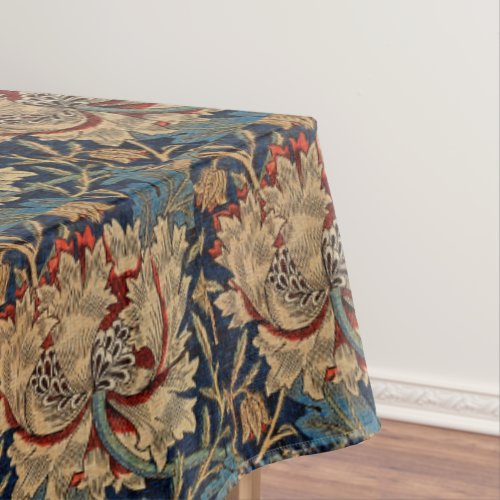 William Morris Vintage Floral Pattern Red Blue     Tablecloth