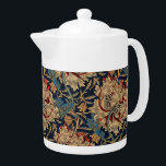 William Morris Vintage Floral Pattern Red Blue     Teapot<br><div class="desc">The design on this product was inspired by an 1876 printed fabric designed by William Morris a well-known British textile designer and manufacturer who lived from 1834 to 1896. Morris was a major contributor to the revival of traditional British textile arts and methods of production. He is recognized as one...</div>