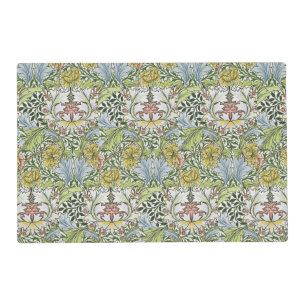 William Morris Vintage Floral Pink Green Myrtle Placemat