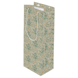 William Morris Vintage Floral Pomegranate Wine Gift Bag