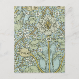 William Morris Vintage Floral Spring Thicket Postcard