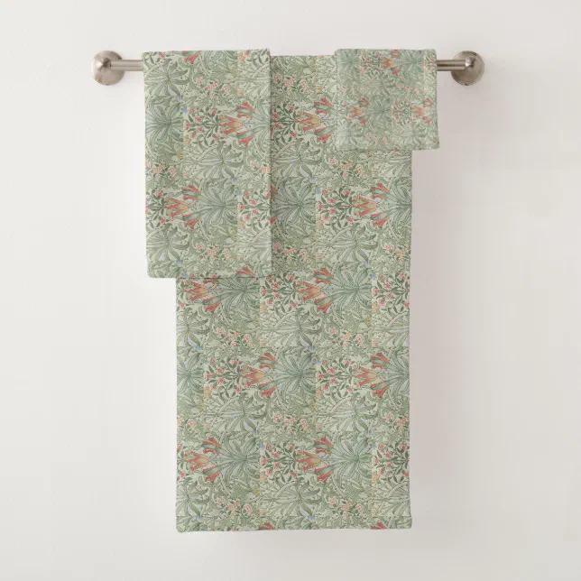 William Morris Vintage Floral Woodland Weeds Bath Towel Set | Zazzle