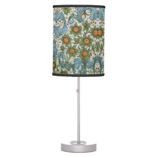 William Morris Vintage Floral Yellow Green Blue Table Lamp
