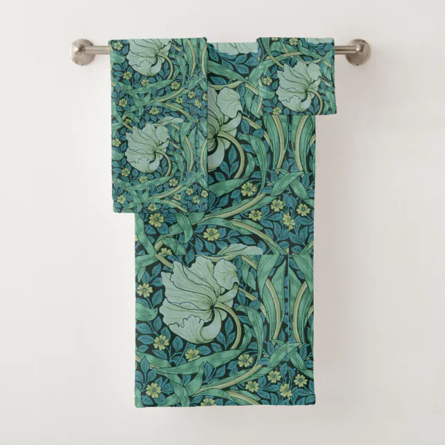 William Morris Vintage Flowers Floral Pattern Bath Towel Set | Zazzle