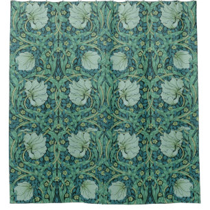 William Morris Vintage Flowers Floral Pattern Shower Curtain