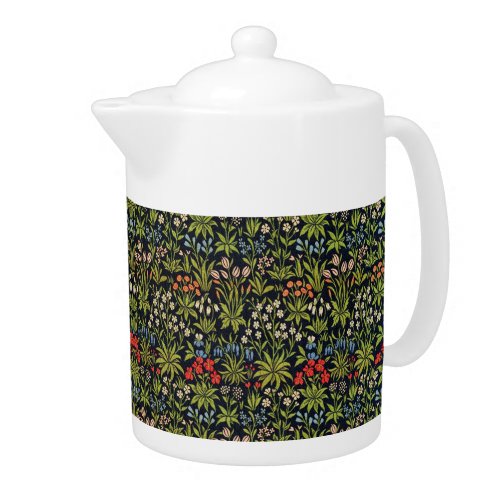 William Morris Vintage Flowers Floral Pattern  Teapot
