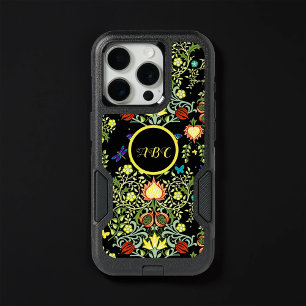 William Morris Vintage Flowers Monogram iPhone 15 Pro Case