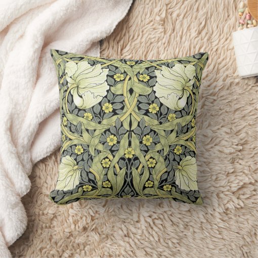 WEINIYA 20x20" Cotton Linen Throw Pillow Cover - William Morris Vintage Floral Print - View #12