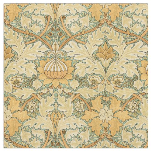 William Morris Vintage Foliage  Floral Pattern Fabric