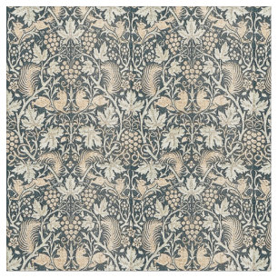 William Morris Vintage Fox & Grape Vine Pattern Fabric