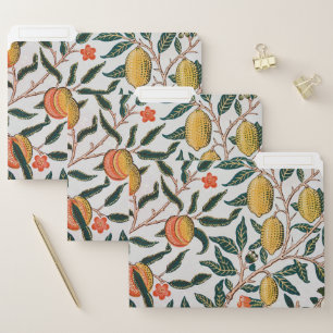 William Morris Vintage Fruit Pomegranate White File Folder