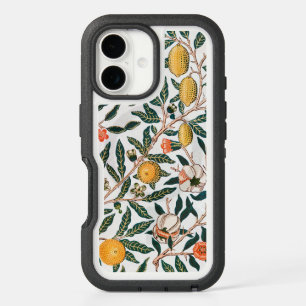 William Morris Vintage Fruit Pomegranate White iPhone 16 Case