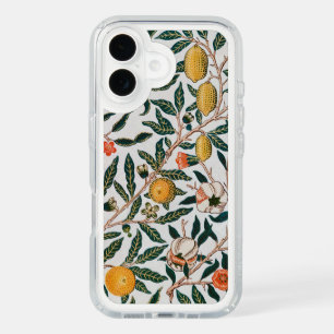 William Morris Vintage Fruit Pomegranate White iPhone 16 Case