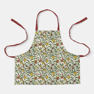 William Morris Vintage Fruit Yellow Red Green Apron